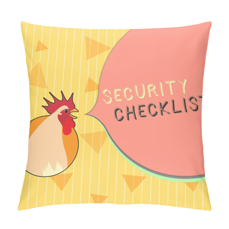 Personality  Handwriting Text Security Checklist. Concept Meaning Protection Of Data And System Guide On Internet Theft Pillow Covers