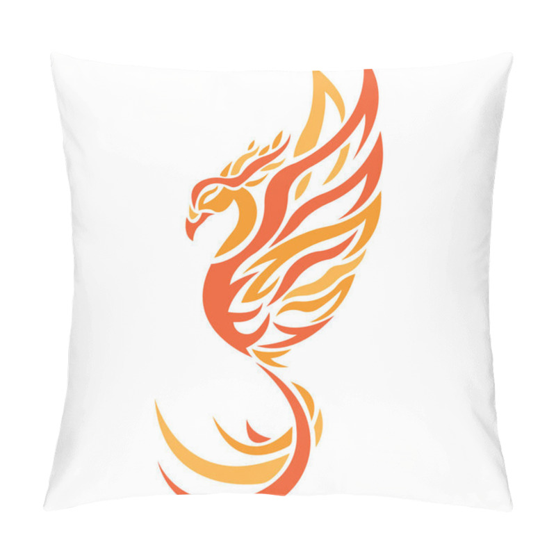 Personality  Vector Illustration Of Fantasy Firebird, Phoenix Pillow Covers