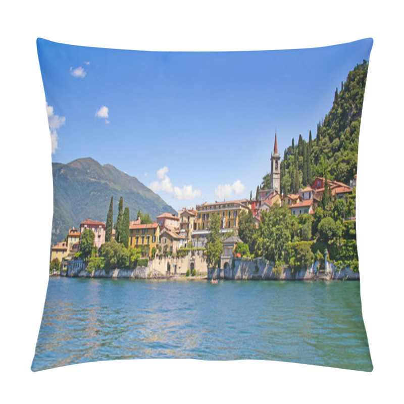 Personality  Panoramic View Of Cernobbio Town On Como Lake, Italy Pillow Covers