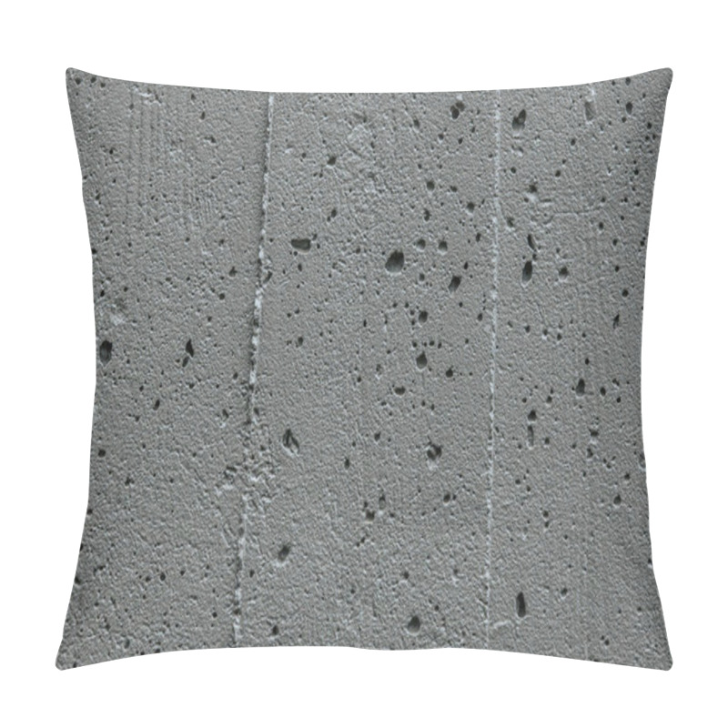 Personality  A Detailed Close-up Of A Rough, Porous Concrete Surface. The Texture Features Small Holes And Cracks, Showcasing The Raw And Industrial Appearance Of The Material. Pillow Covers