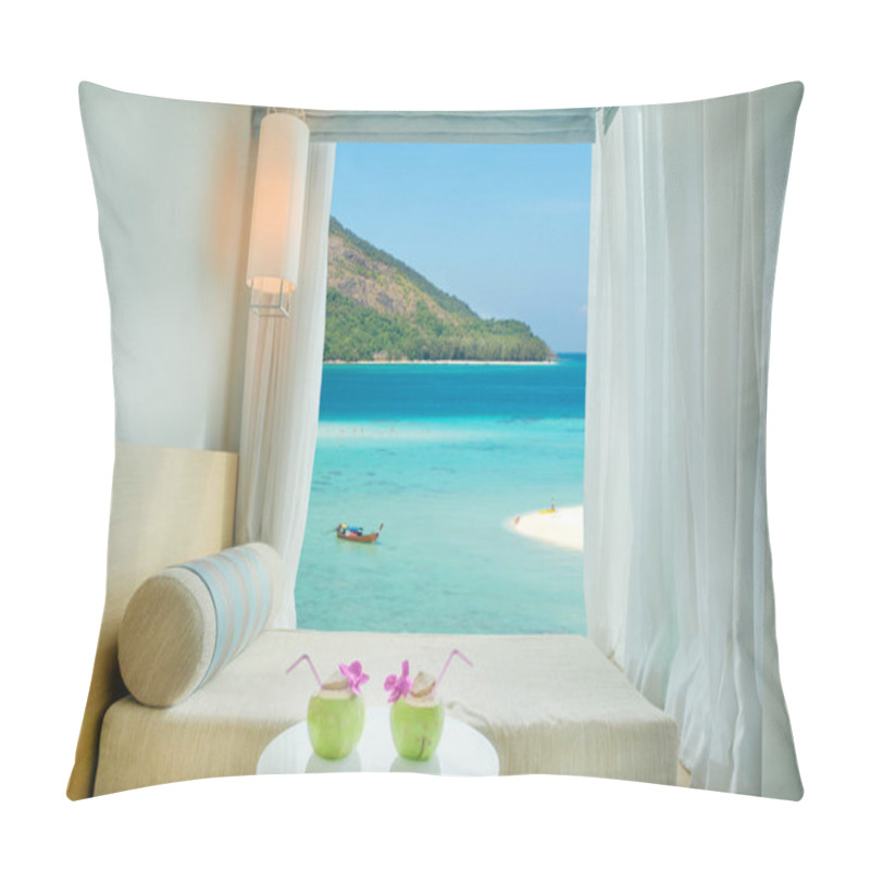 Personality  Beautiful Phuket Tropical Sea View At Window In Resort, Phuket , Pillow Covers