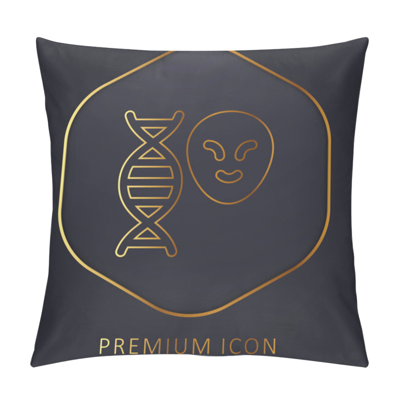 Personality  Alien Golden Line Premium Logo Or Icon Pillow Covers