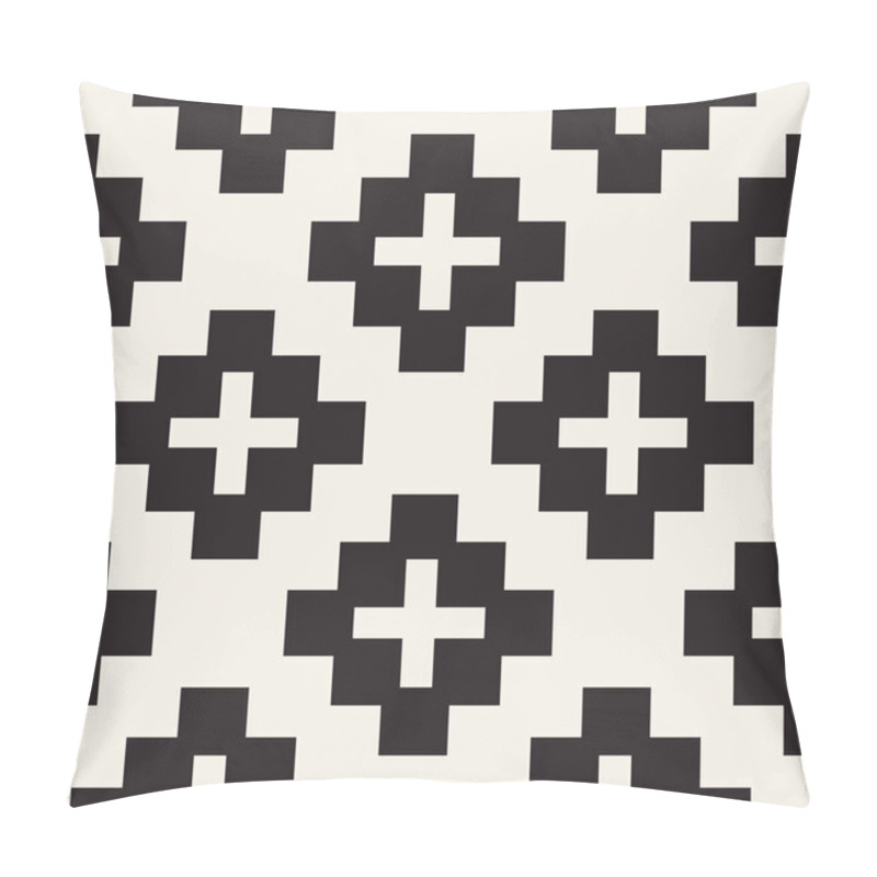 Personality  Seamless Surface Geometric Design. Repeating Tiles Ornament Background. Vector Symmetric Shapes Pattern Pillow Covers