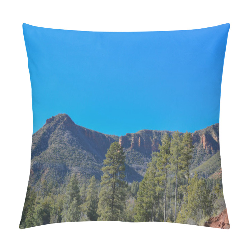 Personality  The Mogollon Rim Mountain Range In Tonto National Forest. Near Payson, Gila County, Arizona USA Pillow Covers