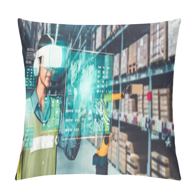 Personality  Future Virtual Reality Technology For Innovative VR Warehouse Management Pillow Covers