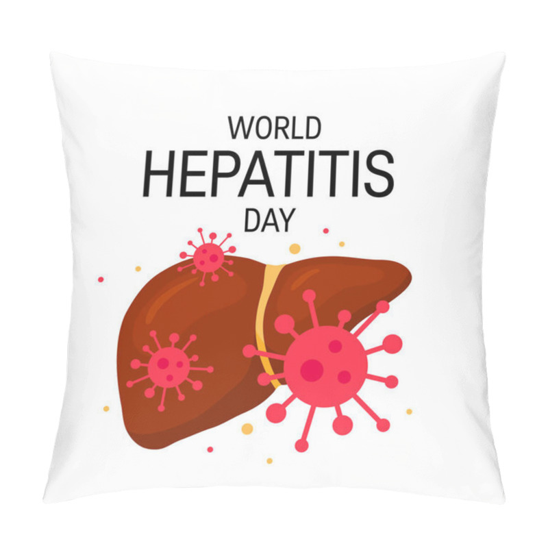 Personality  World Hepatitis Day Concept In Flat Style Pillow Covers