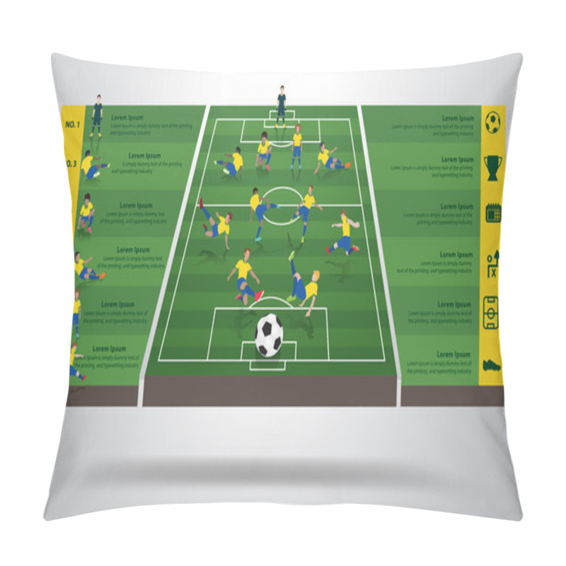 Personality  Brazilian Soccer Football Player In Different Positions Pillow Covers