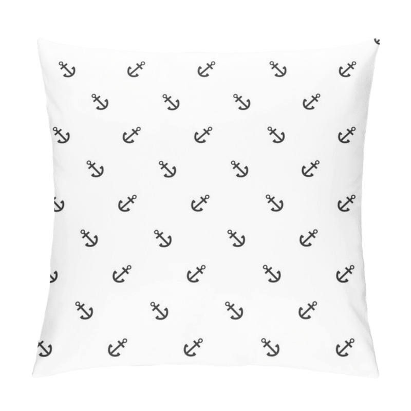 Personality  Incline Small Anchors On White Background Pillow Covers