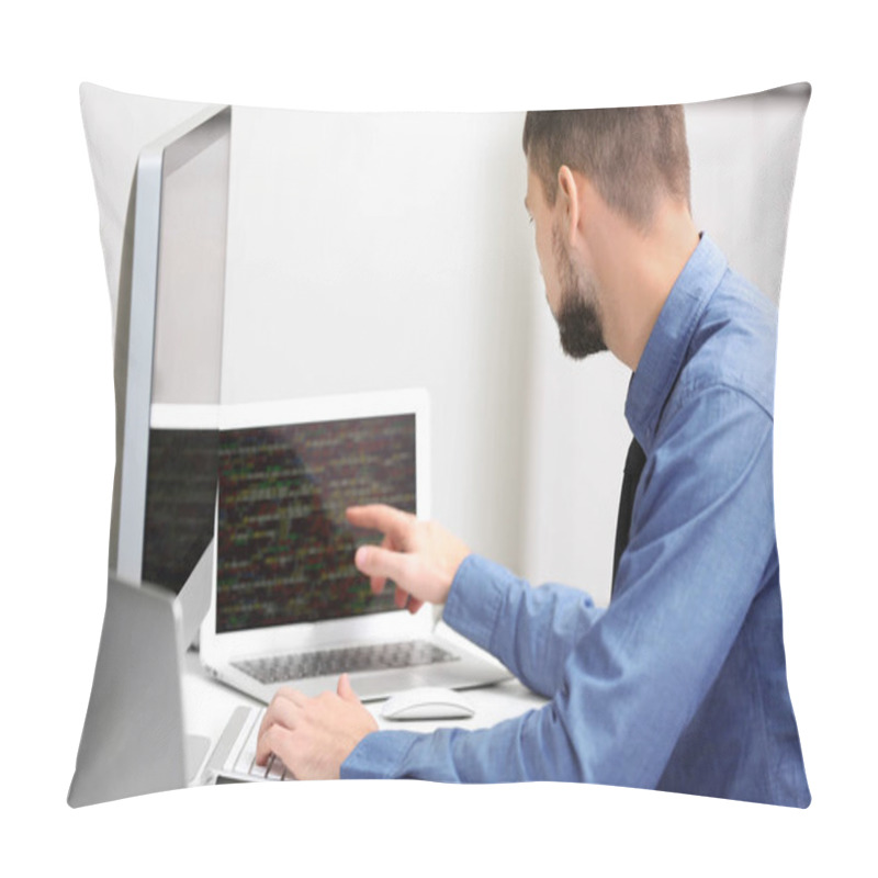 Personality  Handsome Young Programmer   Pillow Covers