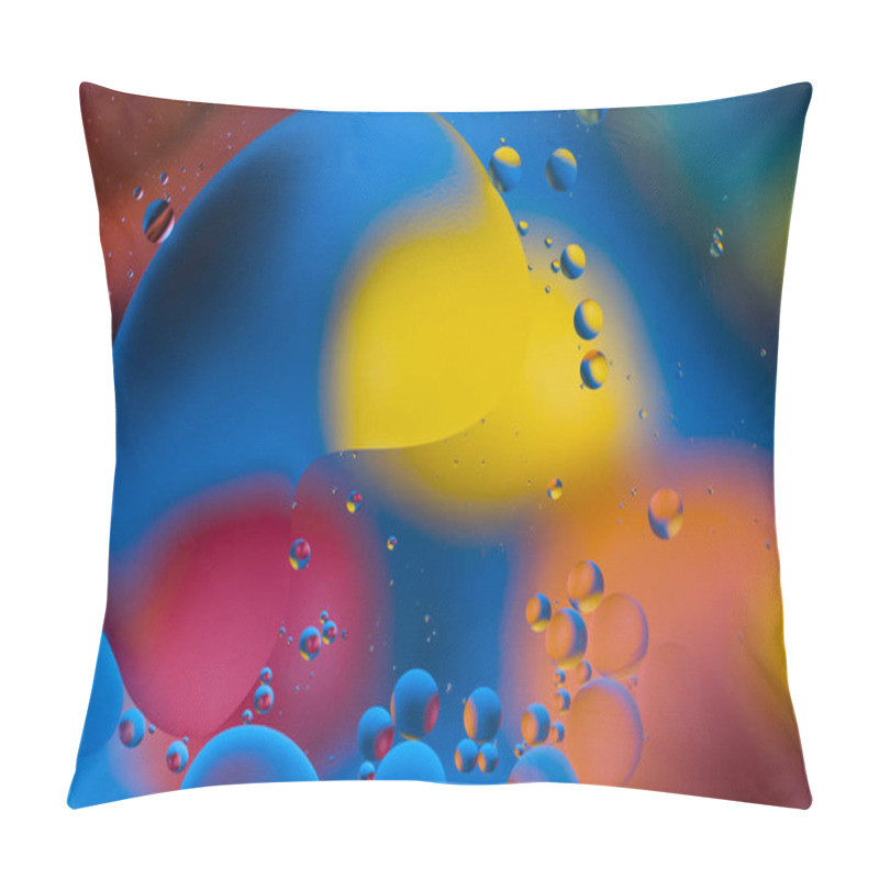 Personality  Oxygen Bubbles In A Liquid. Beautiful Structure Of Water In Macro A Natural Background Pillow Covers