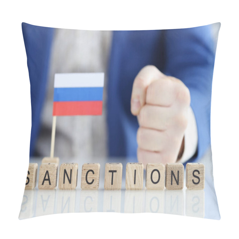 Personality  Imposition Of Sanctions Against Aggressor Russia Closeup Pillow Covers