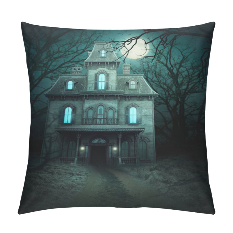 Personality  Haunted House In Forest Pillow Covers