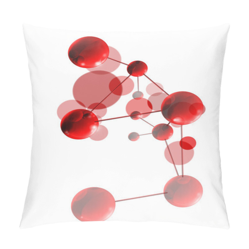 Personality  Red Molecule Pillow Covers