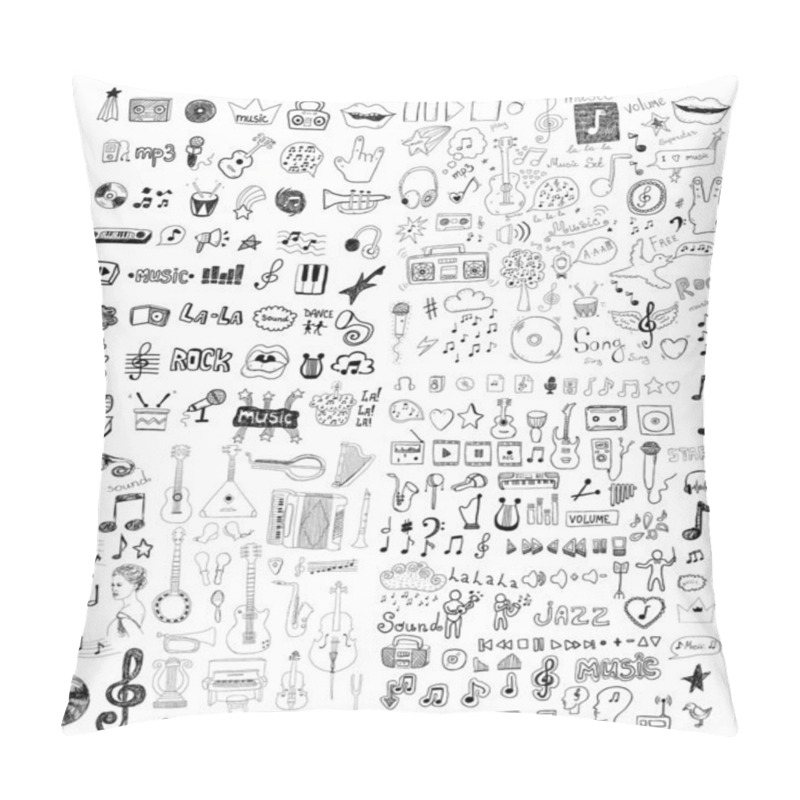 Personality  Set Of Music Symbols Pillow Covers