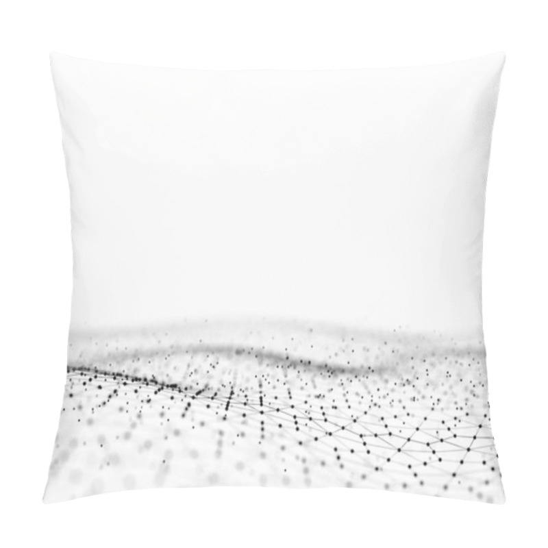 Personality  Computer Geometric Digital Connection Structure. Business Inteligence Technology Background. Binary Code Algorithms Deep Learning. Abstract 3D Rendering. Artificial Intelligence Pillow Covers