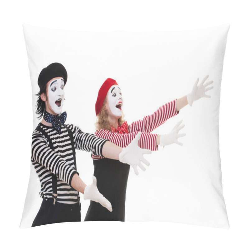 Personality  Portrait Of Happy Mimes Pillow Covers