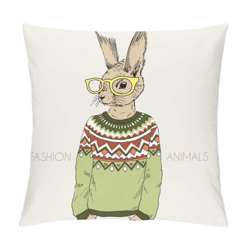 Personality  Squirrel Hipster Dressed Up Pillow Covers