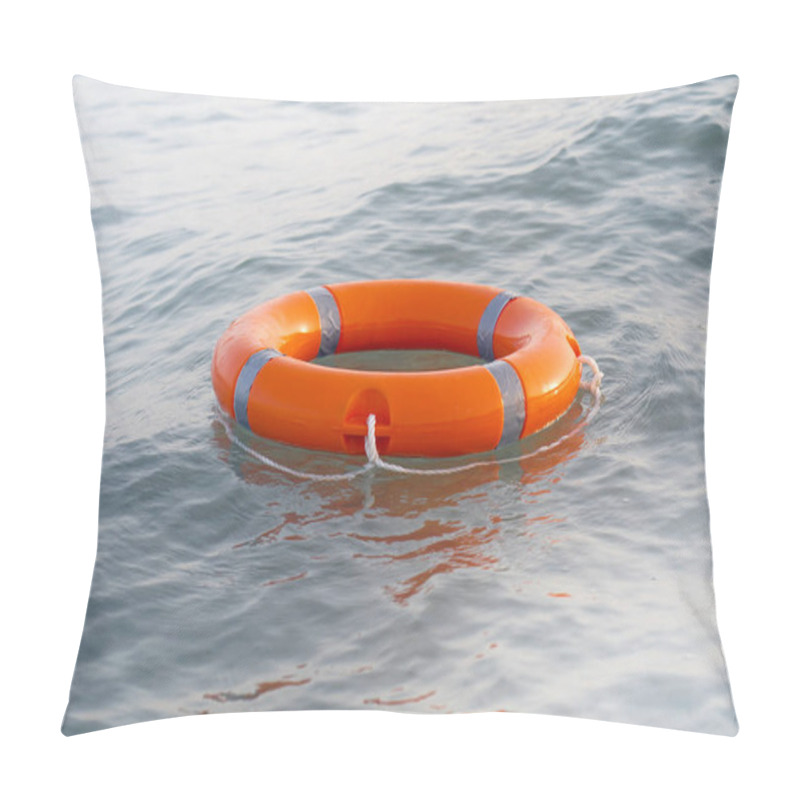 Personality  Orange Lifebuoy Pool Ring Float Pillow Covers