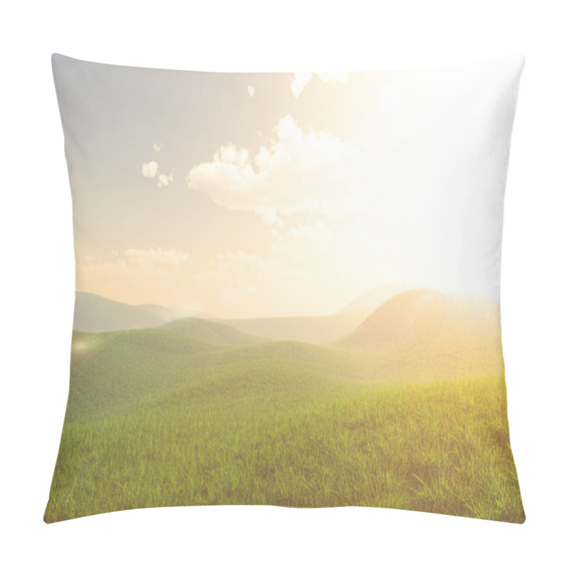 Personality  Wonderful Lush Green Mysterious Fairy Tale Summer Field Pillow Covers