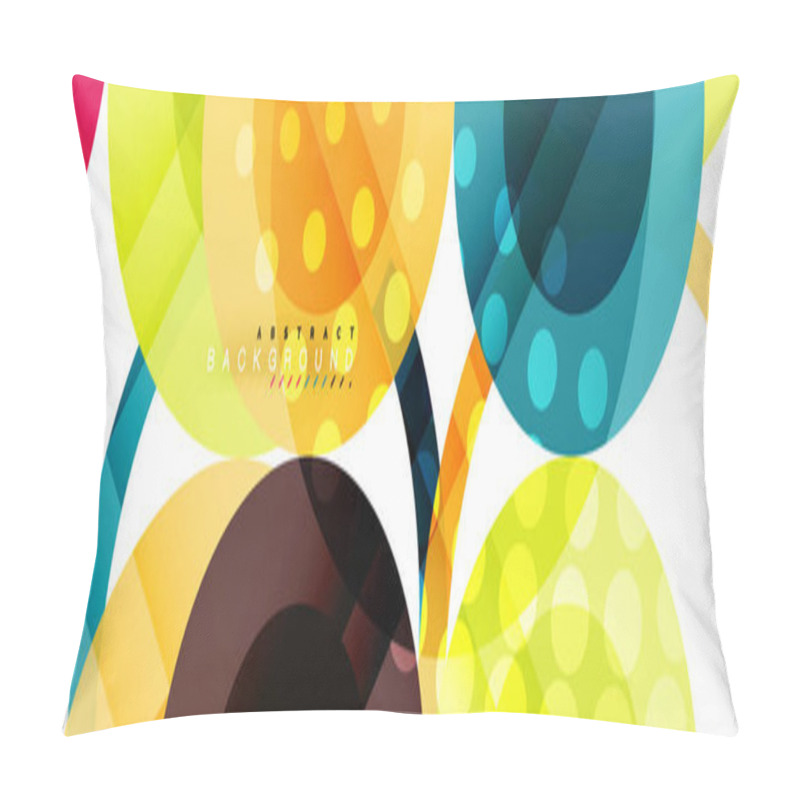 Personality  Overlapping Circles Design Background Pillow Covers