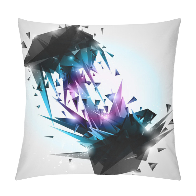 Personality  Sharp Contacts, 3d Abstract Shapes Background Pillow Covers