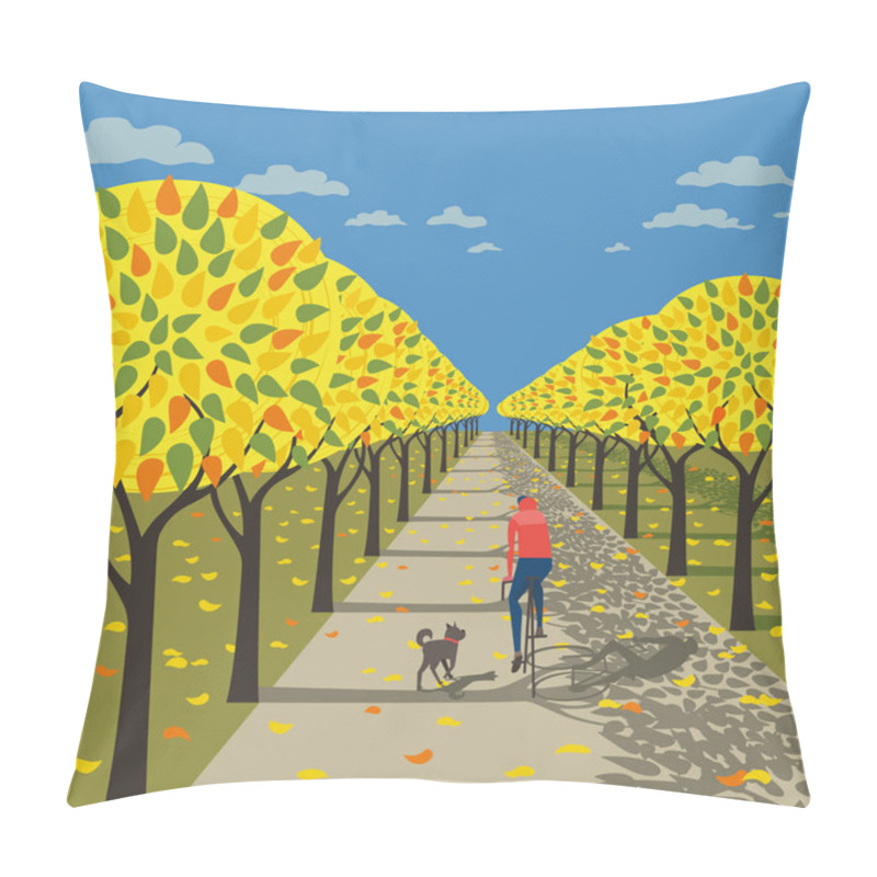 Personality  Autumn In City Park Pillow Covers