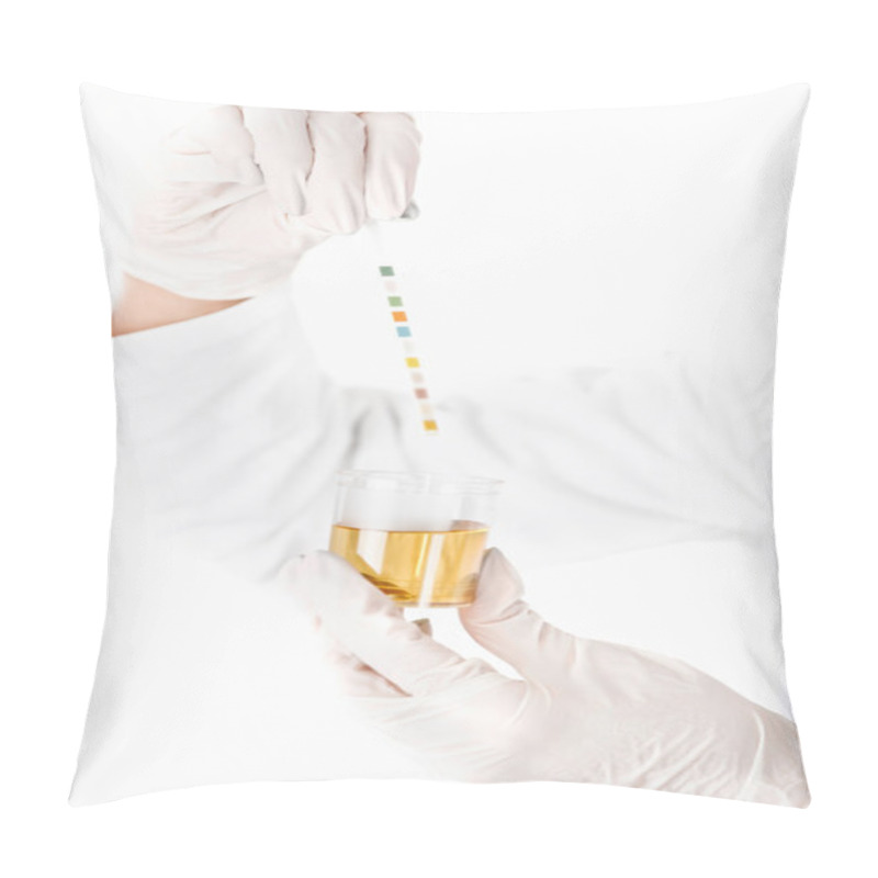 Personality  Medical Worker Testing Urine Sample Pillow Covers