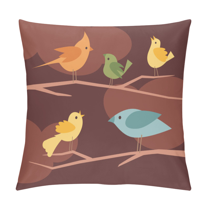 Personality  Vector Bird Set 6 Pillow Covers