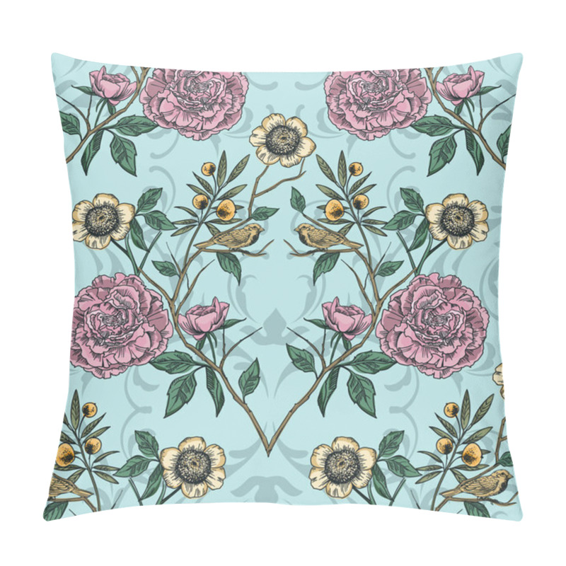 Personality  Victorian Garden. Floral Seamless Pattern. Vector Illustration. Pillow Covers