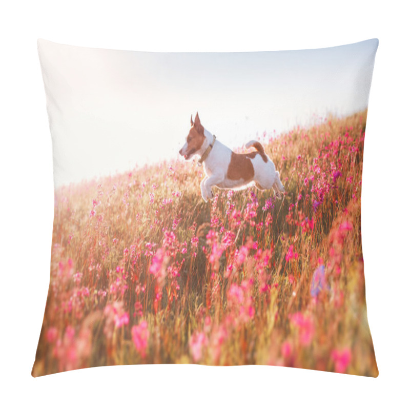 Personality  Dog In Flowers Jack Russell Terrier Pillow Covers