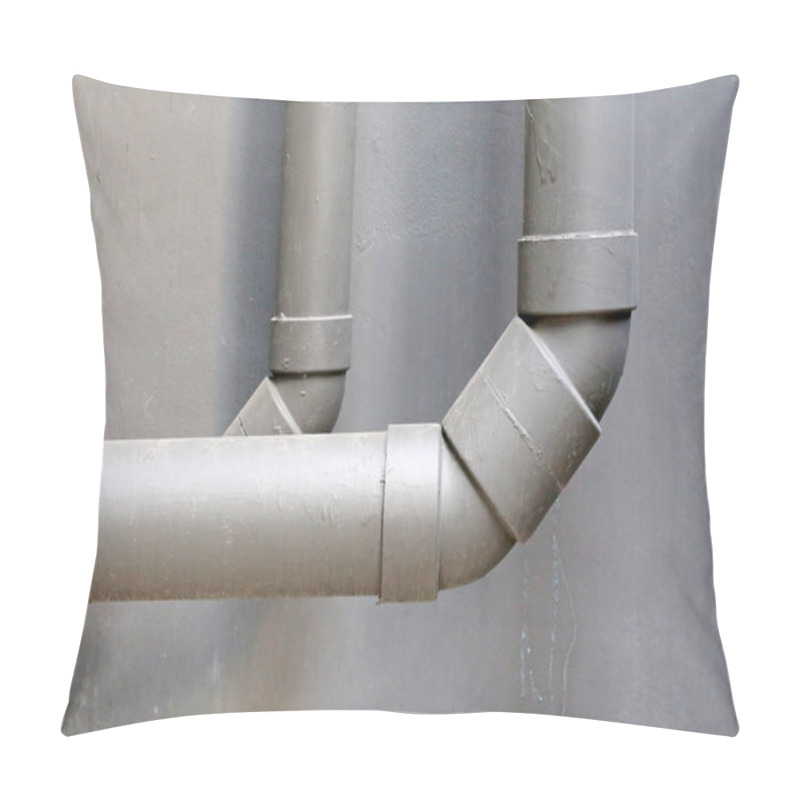 Personality  Water Pipes On Cement Wall Of Building Pillow Covers