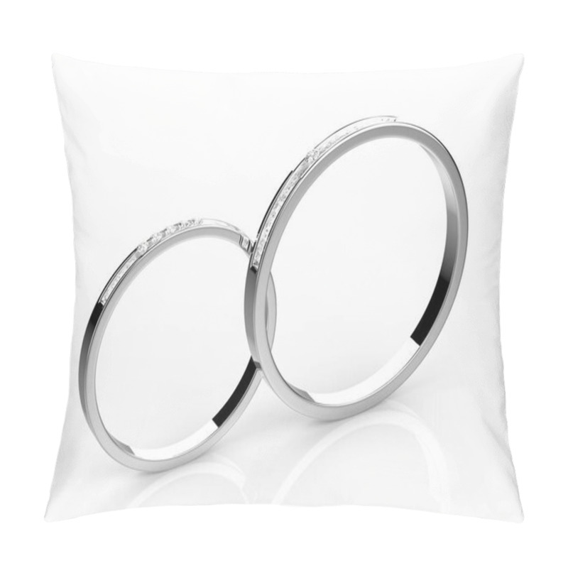 Personality  Platinum Wedding Rings Pillow Covers