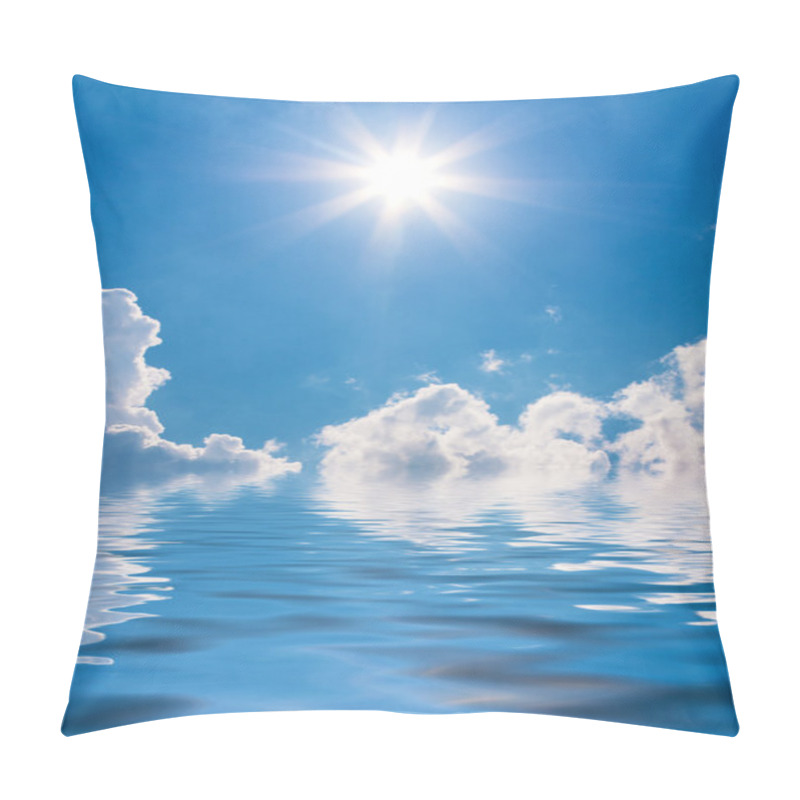 Personality  Sky Background And Water Reflection Pillow Covers