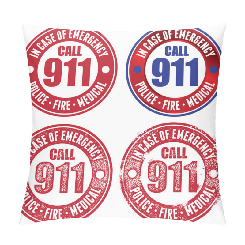 Personality  Call 911 Emergency Stamp Pillow Covers