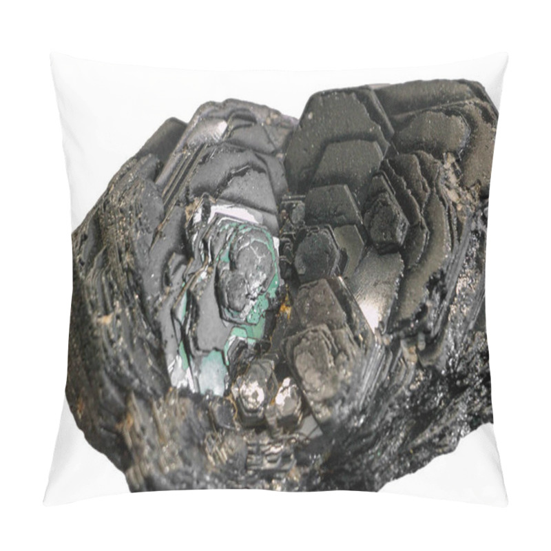 Personality  Detailed View Of A Raw Dark Hematite Mineral Specimen. High Quality Photo Pillow Covers