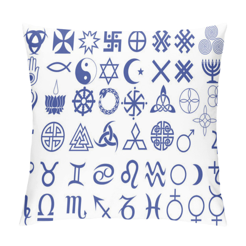 Personality  Different Symbols Created By Mankind Pillow Covers