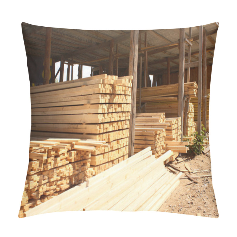 Personality  Wooden Boards In A Warehouse Pillow Covers