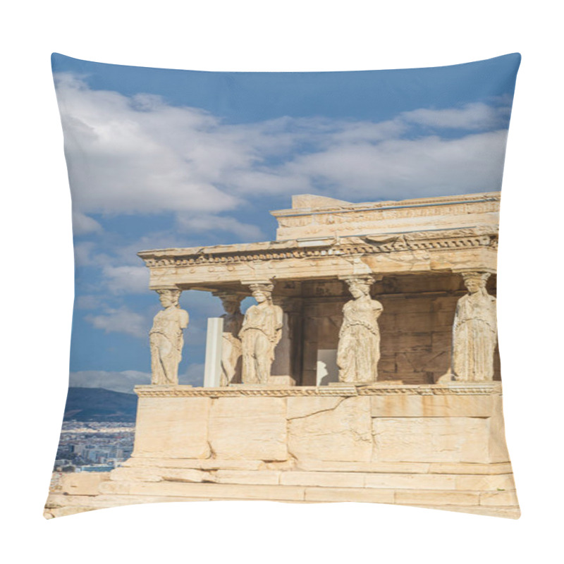 Personality  Famous Erechtheum Or Temple Of Athena Polias At Acropolis Site Pillow Covers