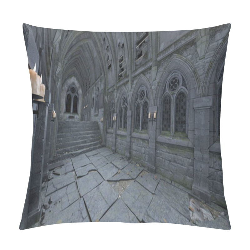 Personality  3D Rendering Of The Palace Corridor Pillow Covers