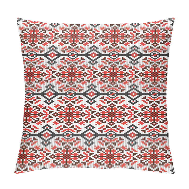 Personality  Ukrainian Folk Art. Traditional National Embroidered Seamless Pattern. Abstract Vector Texture Pillow Covers