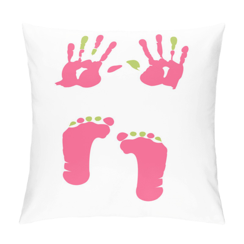 Personality  Baby Girl Handprint - Footprint Pillow Covers