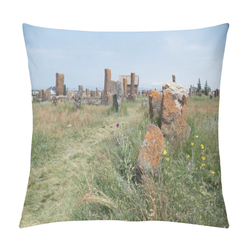 Personality  Khachkar Traditional Grave Stone In Armenia History Pillow Covers