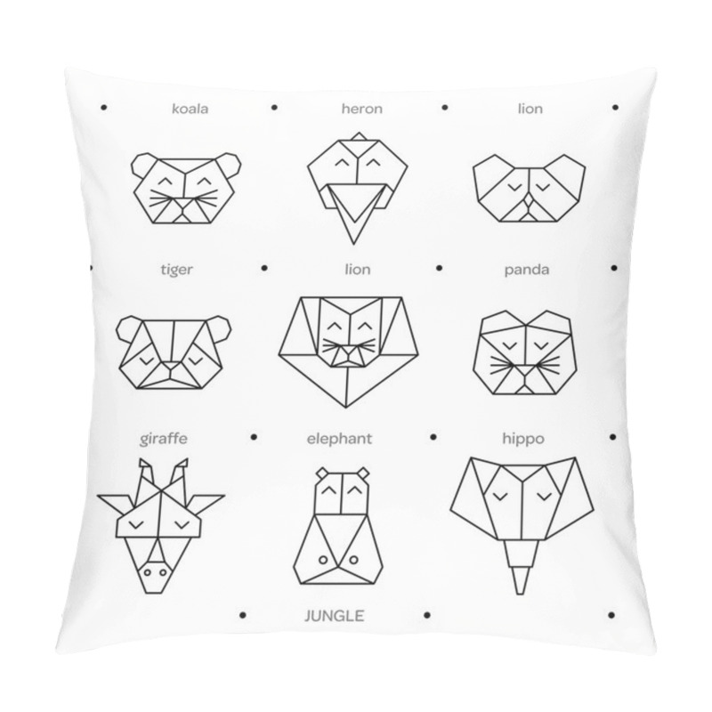 Personality  Animals Farm Origami 8 Pillow Covers