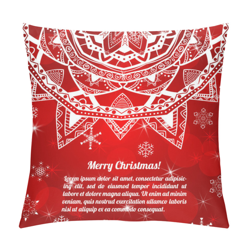 Personality  Invitation Christmas Card With Abstract Snowflakes Pillow Covers