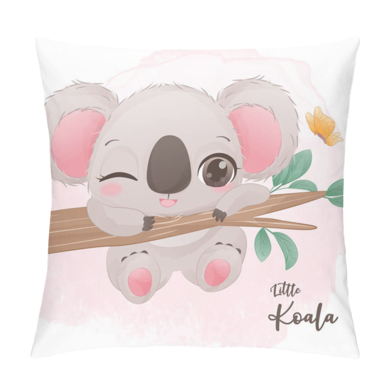 Personality  Adorable Little Koala Illustration Pillow Covers