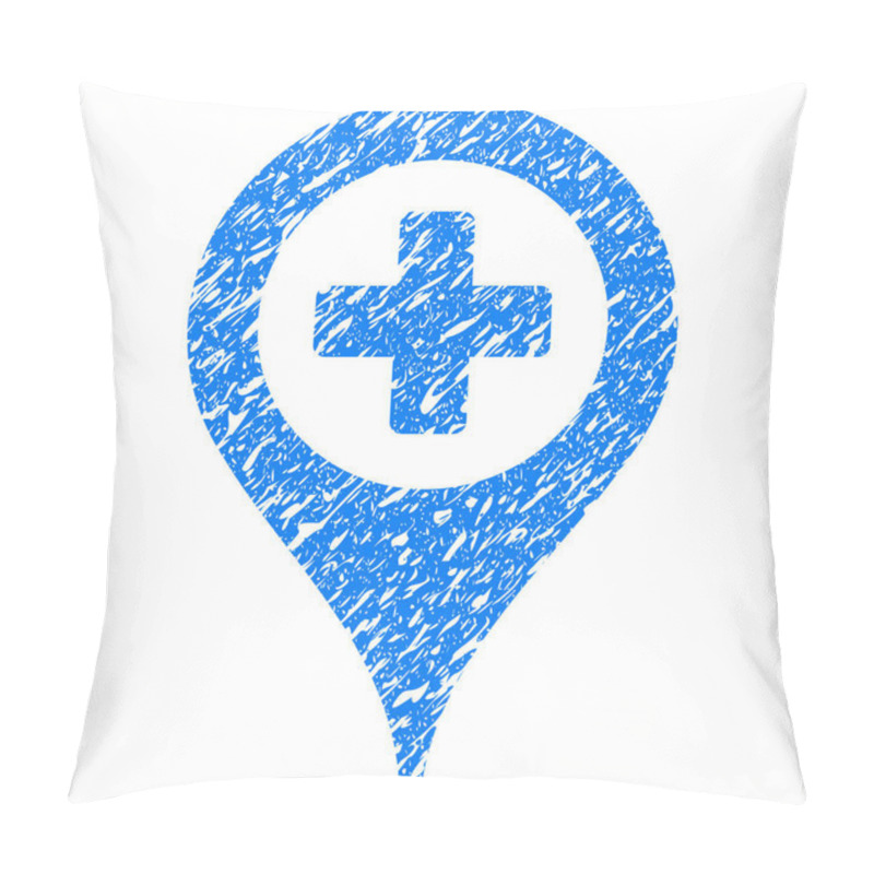 Personality  Hospital Map Pointer Grunge Icon Pillow Covers