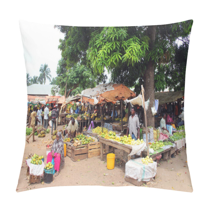 Personality  Traditional Market Of Fruits Pillow Covers