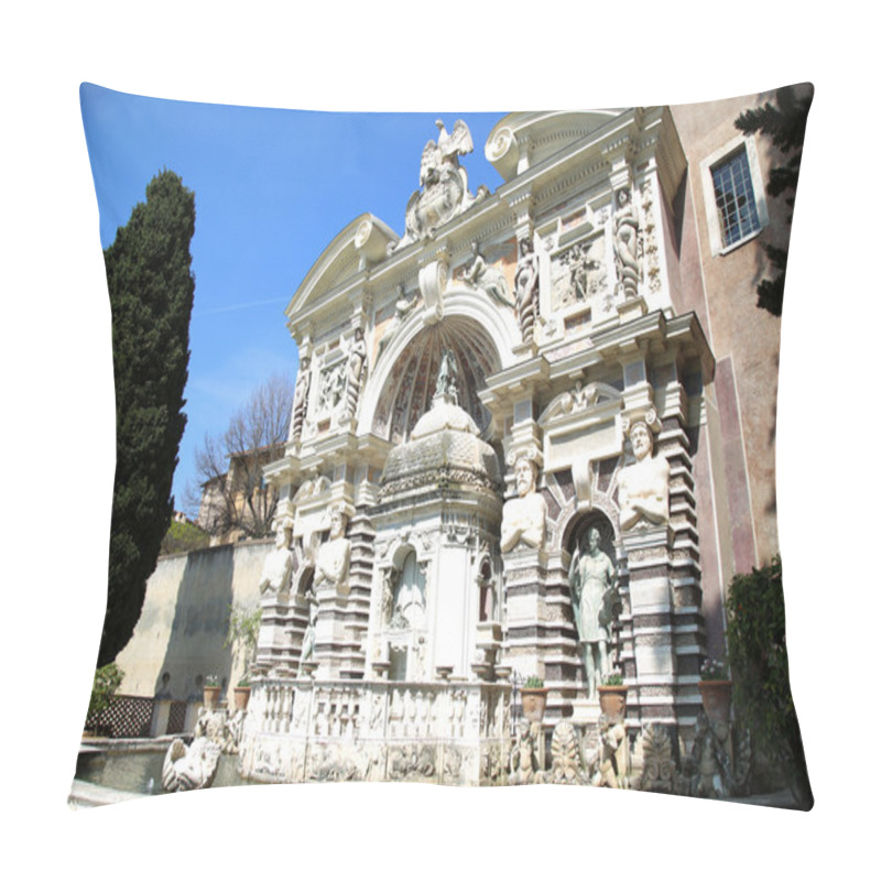 Personality  Fontana Dell'Organo, Villa D`Este Fountain And Garden In Tivoli  Pillow Covers