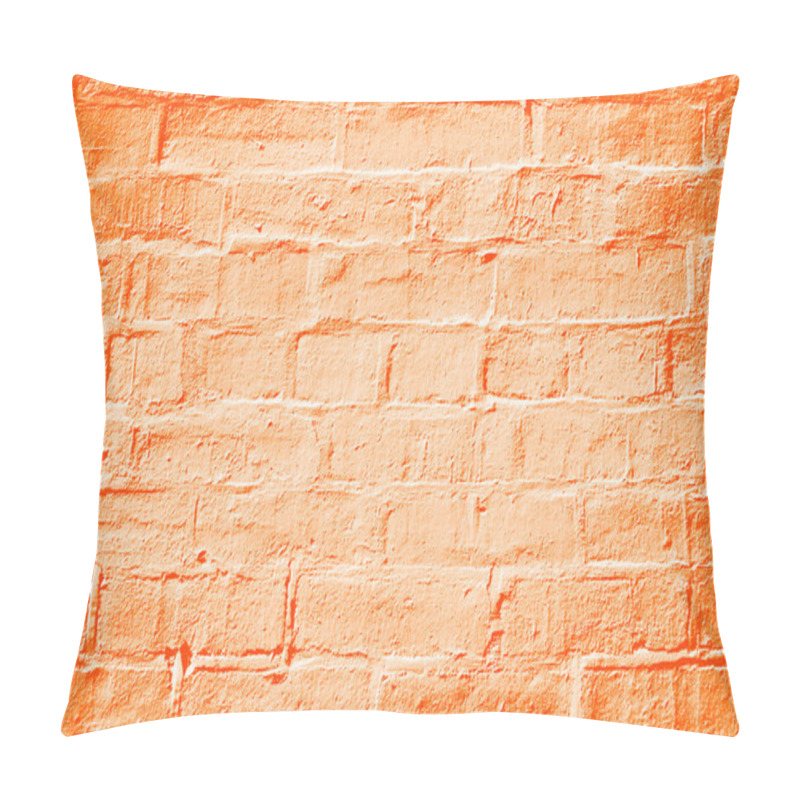 Personality  Orange Brick Wall Texture Background Pillow Covers