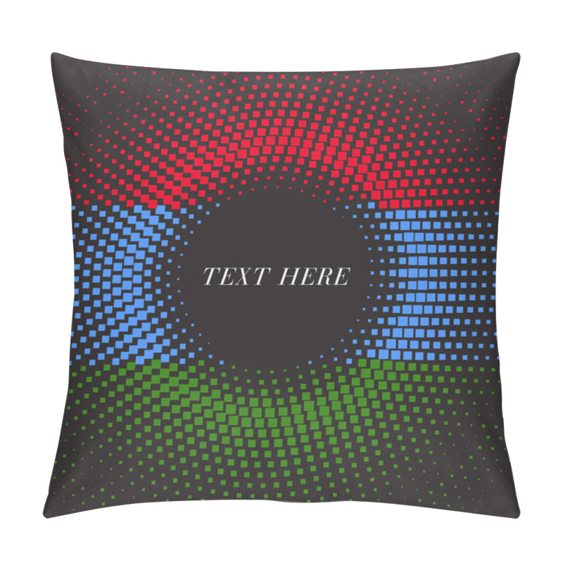 Personality  Half Tone Square Round Gradient Template Karelia Flag Pillow Covers